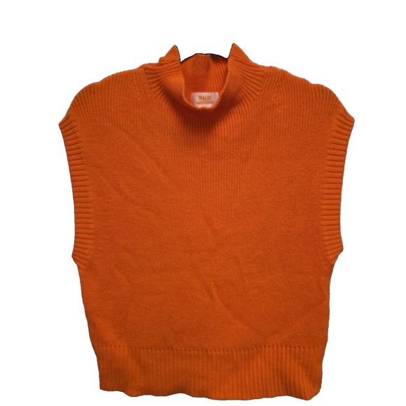 Maeve Sweaters - Anthropologie Maeve Sweater Vest Womens Medium Orange Sleeveless‎ Ribbed Knit